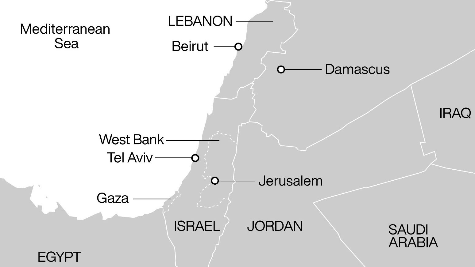 Map of The Middle East