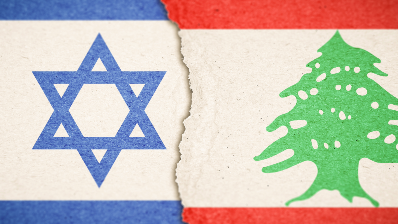 Israeli and Lebanon’s Flags