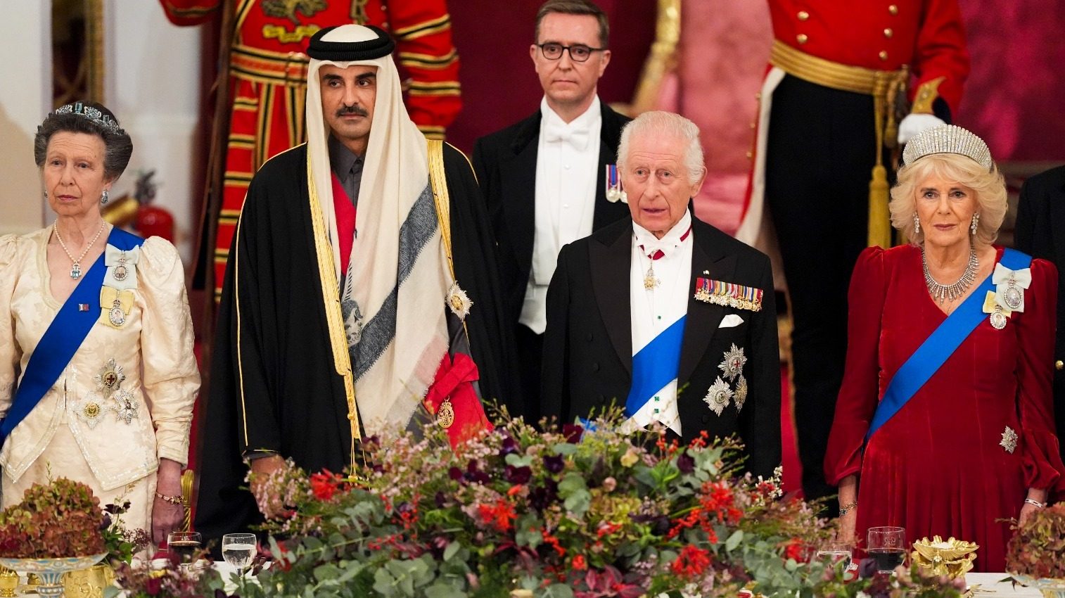 King Charles and Camilla host the Emir of Qatar on his two-day state visit