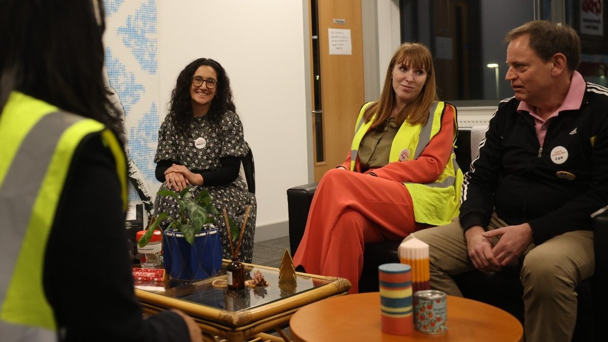 Housing Secretary Angela Rayner on a Visit to Crisis the Homeless Charity