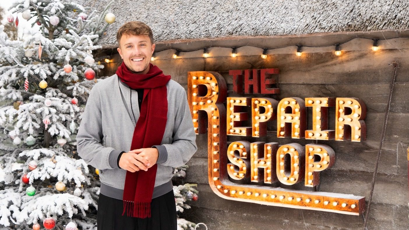 Roman Kemp has said it was “really special” to visit The Repair Shop’s barn for its festive special