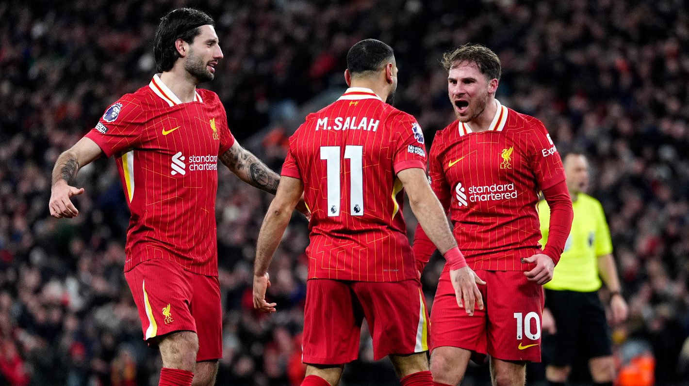 Liverpool took another step towards a second Premier League title in five years as a 2-0 v