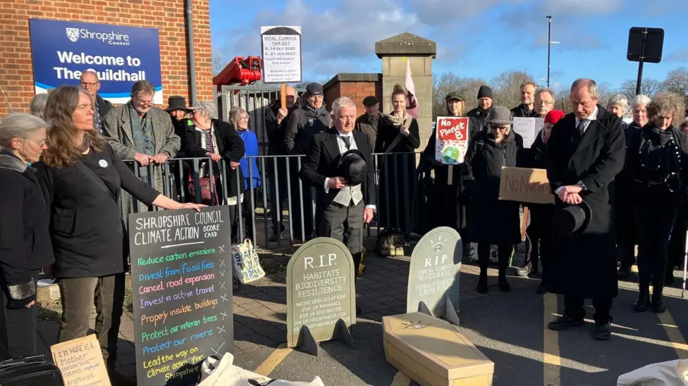 Protests at Shropshire Council