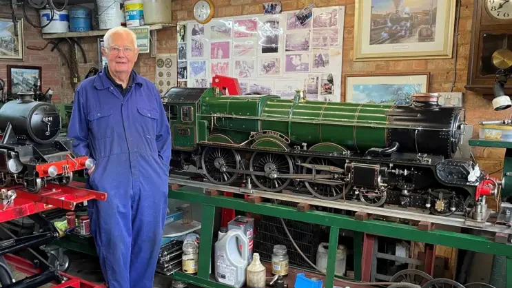 Dennis Herbert with the Great Western Railway King Class No. 6011 King James