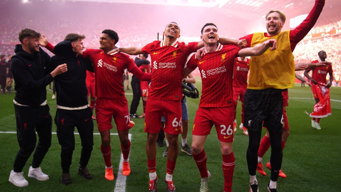 Liverpool secure Premier League title with crushing win against Tottenham