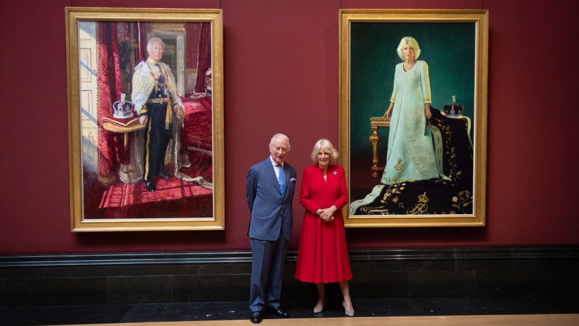 King and Queen unveil portraits marking coronation
