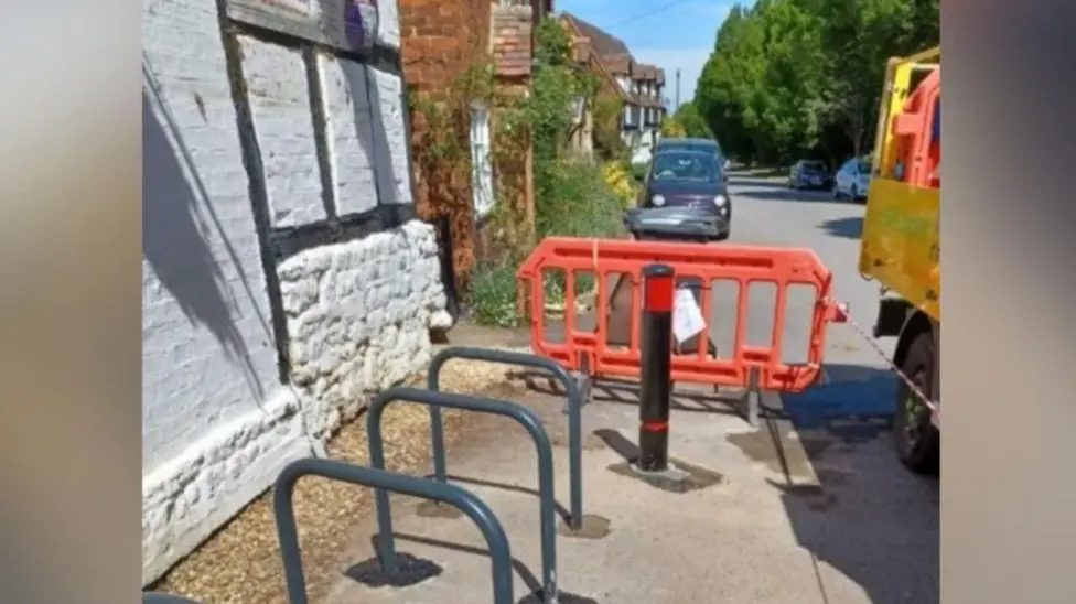 Worcestershire village bicycle stands leave people racked off