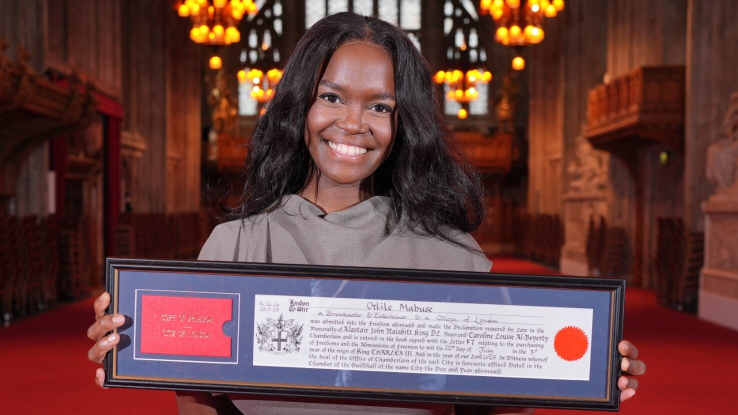 Oti Mabuse receives Freedom of the City of London