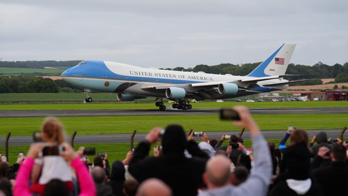 Get your act together on immigration, Trump tells Europe as he lands in Scotland