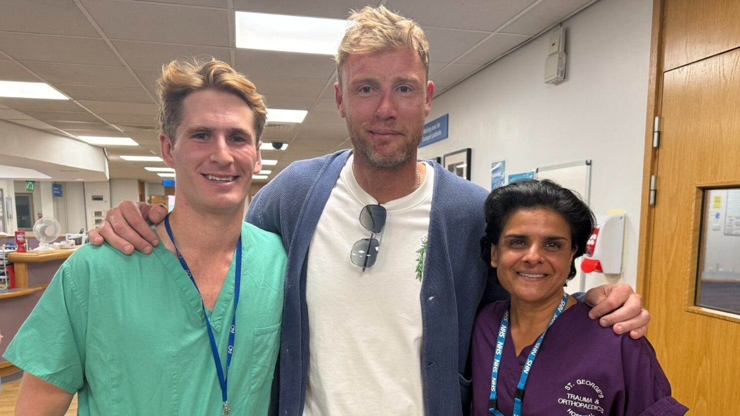 Andrew Flintoff hails NHS staff who cared for him after car crash